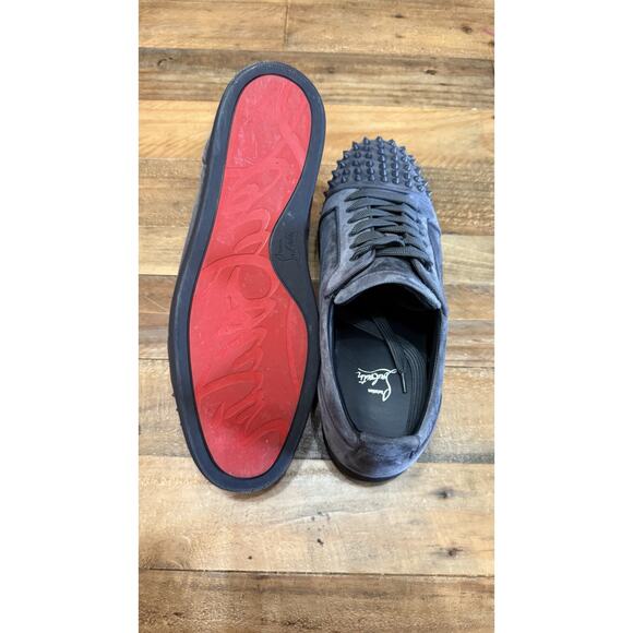 Christian Louboutin Louis Junior Spikes Orlato Gray Suede Men\'s Sneakers EU 46 main image 2